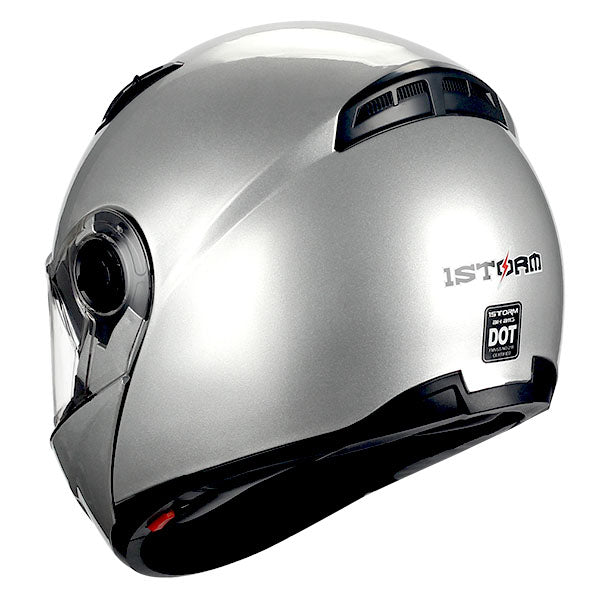 1Storm Commander Motorcycle Modular Full Face Helmet Flip up Dual Visor/Sun Shield: HJA113