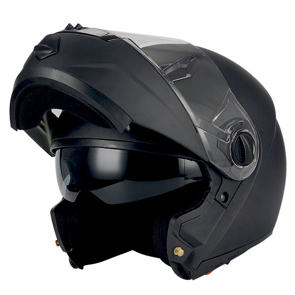 1Storm Commander Motorcycle Modular Full Face Helmet Flip up Dual Visor/Sun Shield: HJA113