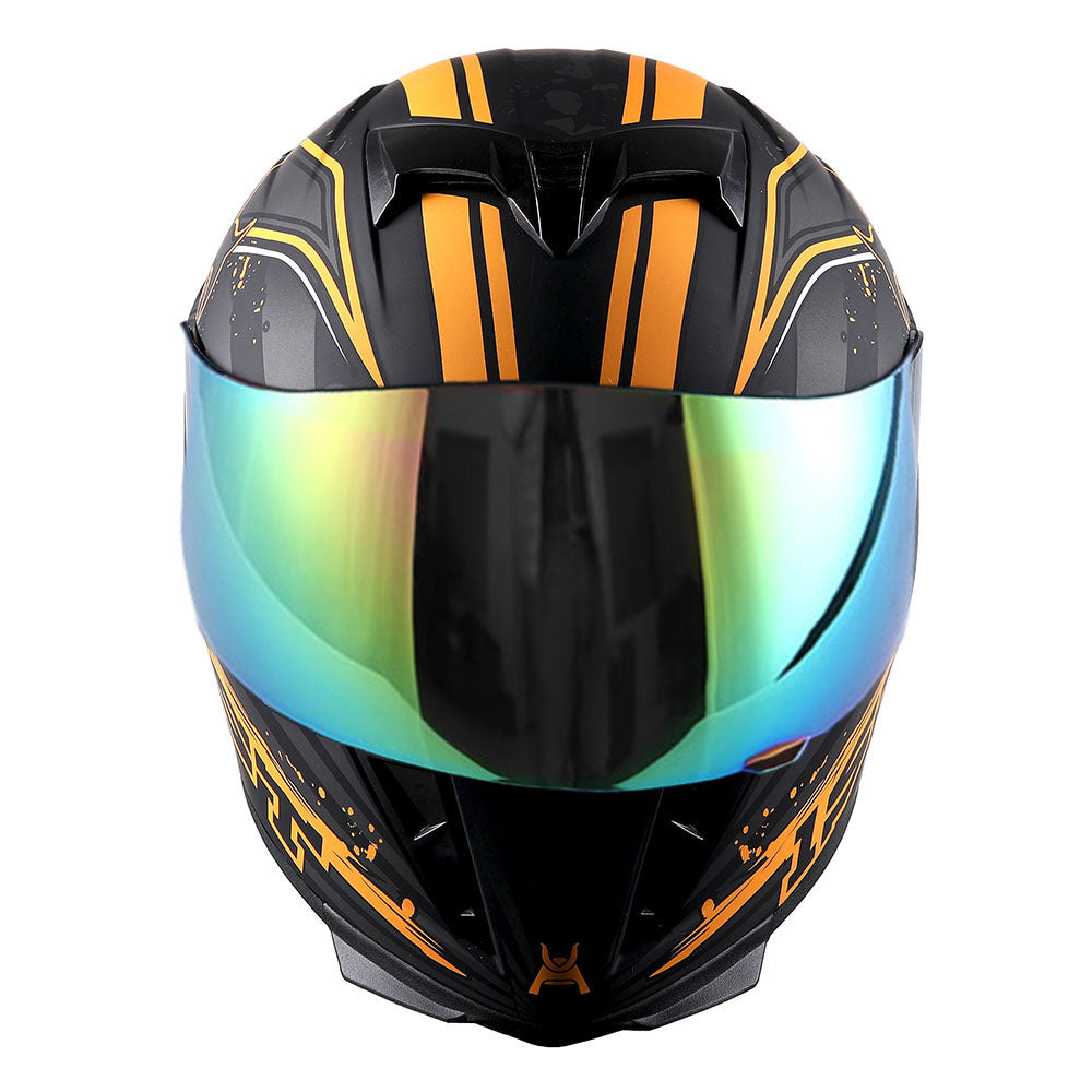 1Storm Motorcycle Full Face Helmet Skull King + One Extra Clear Shield: HJK311