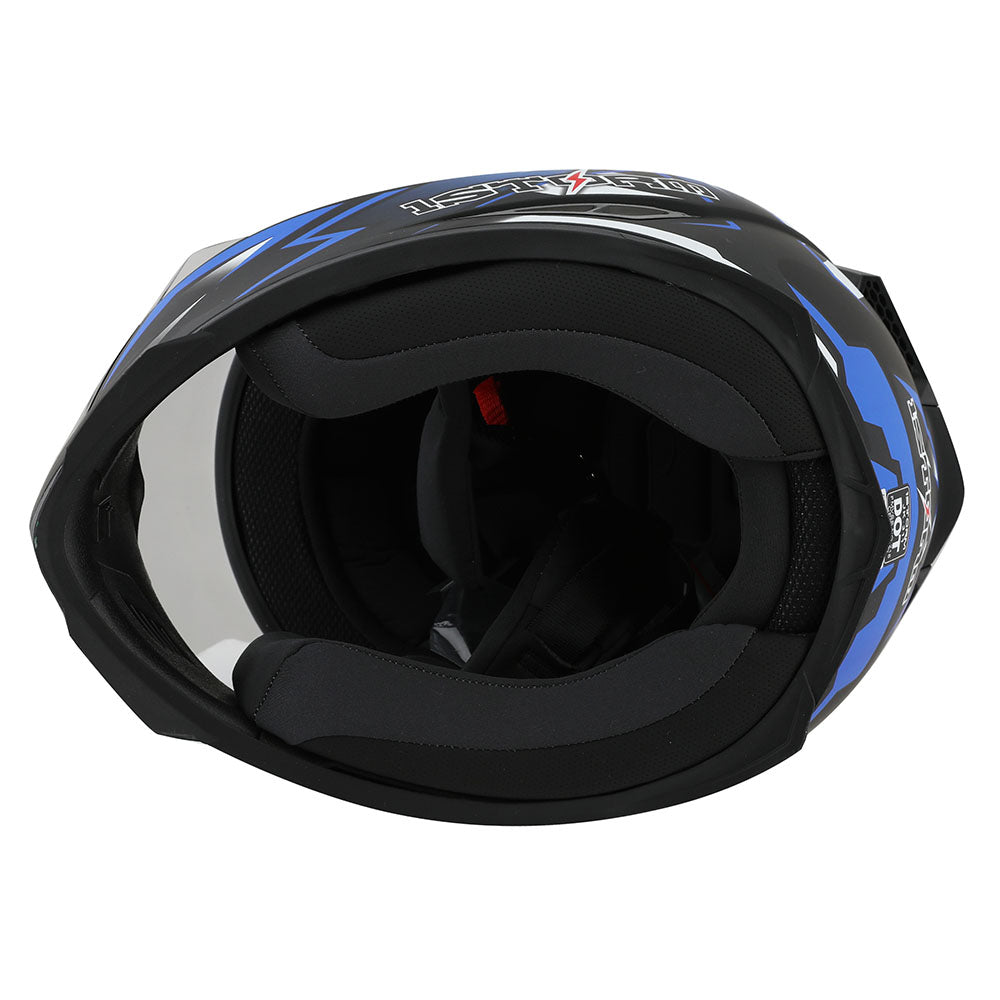 1Storm Motorcycle Full Face Helmet Skull King + One Extra Clear Shield: HJK311