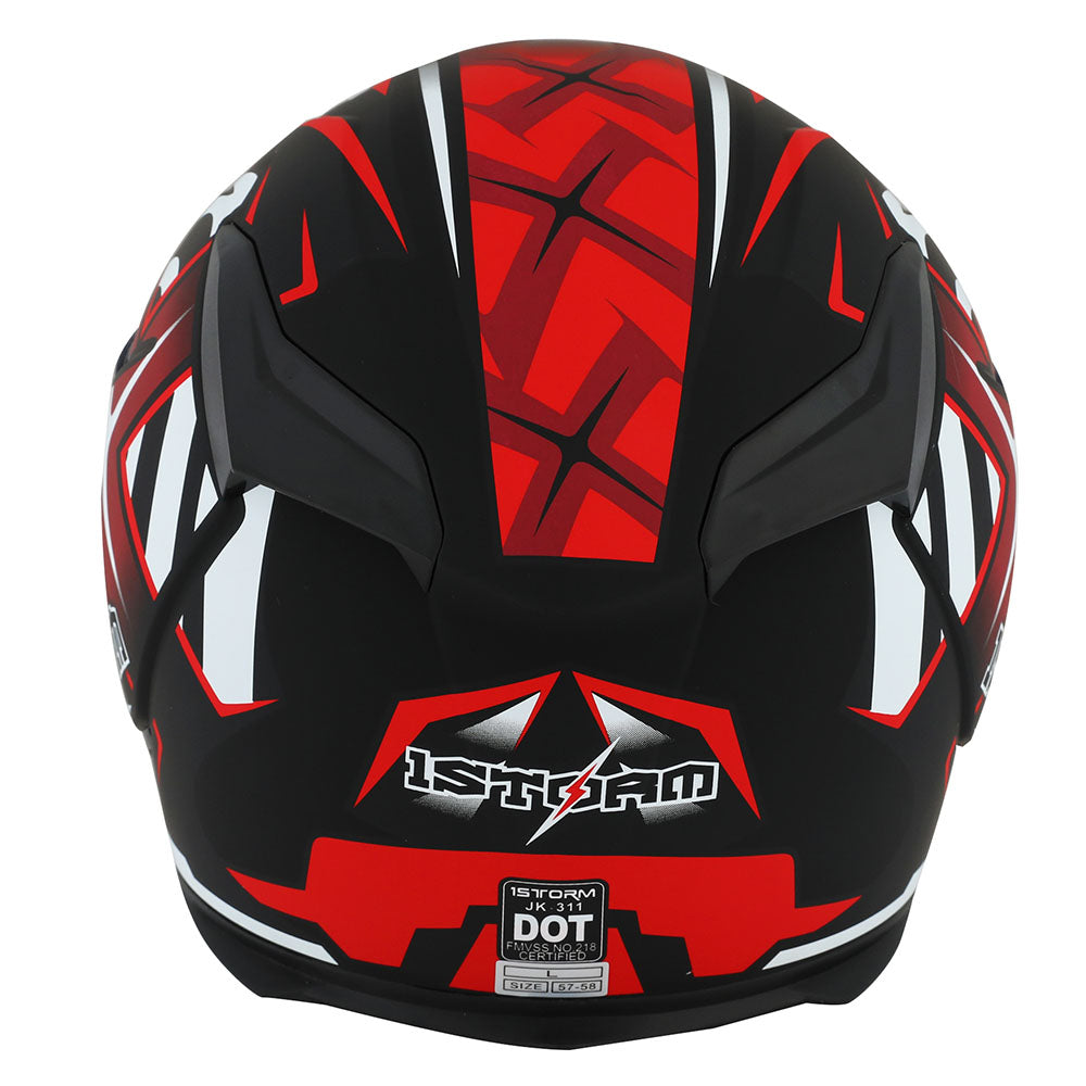 1Storm Motorcycle Full Face Helmet Skull King + One Extra Clear Shield: HJK311