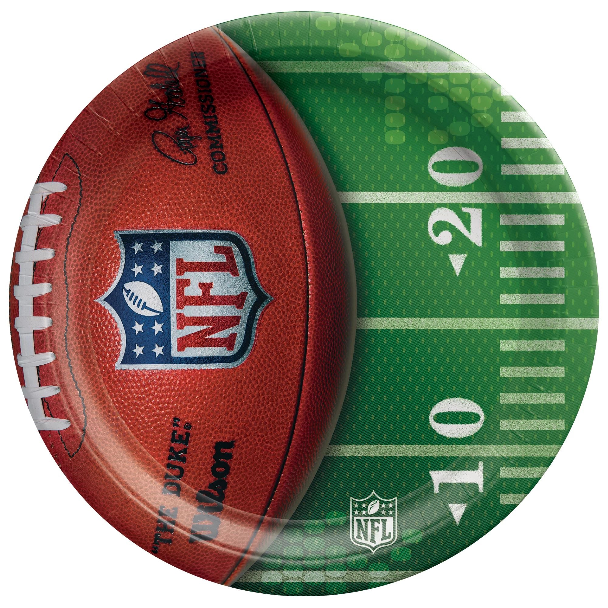 NFL Drive Silver Round Dinner Plates