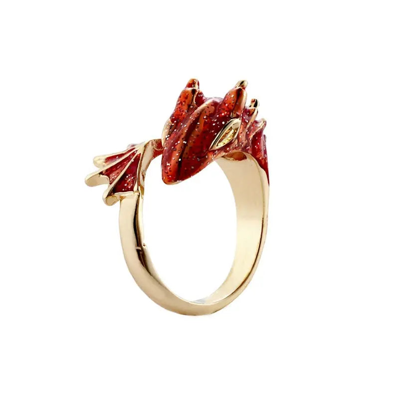 Baby Dragon Hatchling Dragon Ring - Open Adjustable Cute Dragon Rings