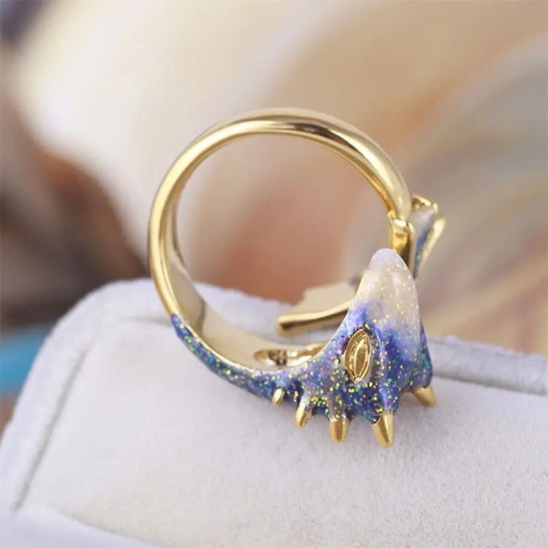 Baby Dragon Hatchling Dragon Ring - Open Adjustable Cute Dragon Rings