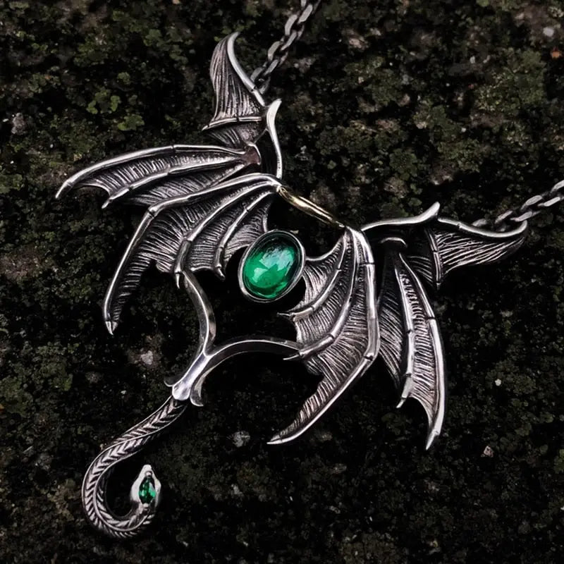 Dragon Wing Demon Necklace - Large Evil Gothic Necklace For Men