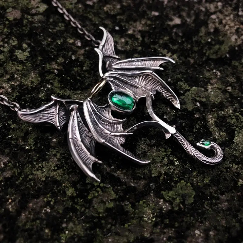 Dragon Wing Demon Necklace - Large Evil Gothic Necklace For Men