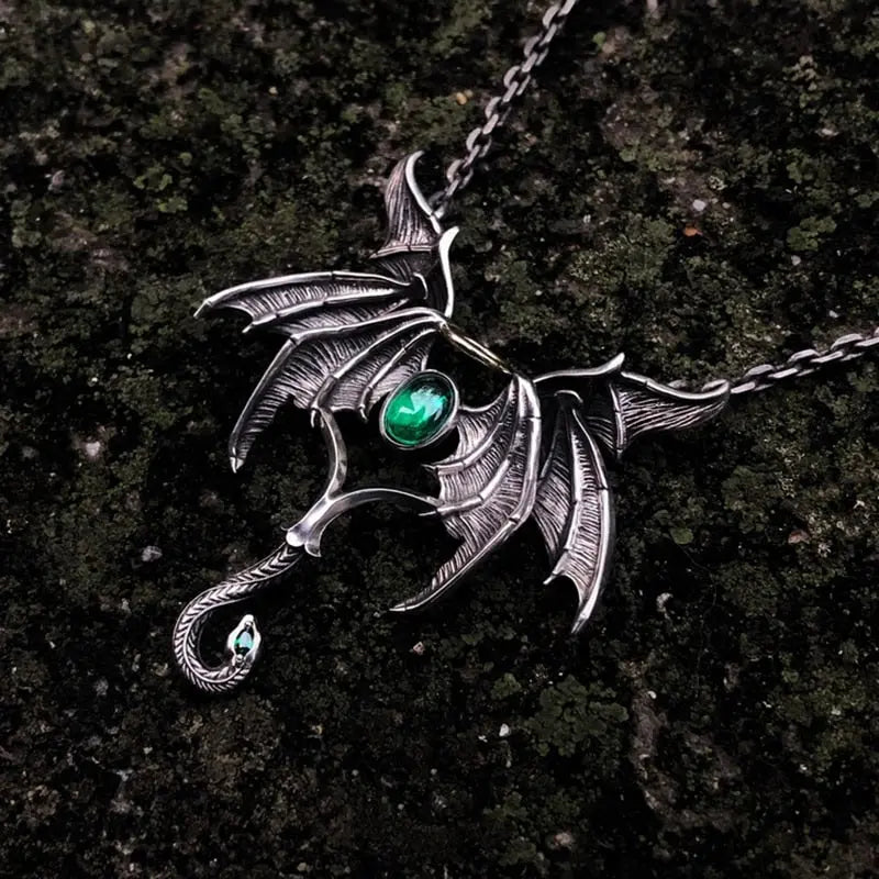 Dragon Wing Demon Necklace - Large Evil Gothic Necklace For Men