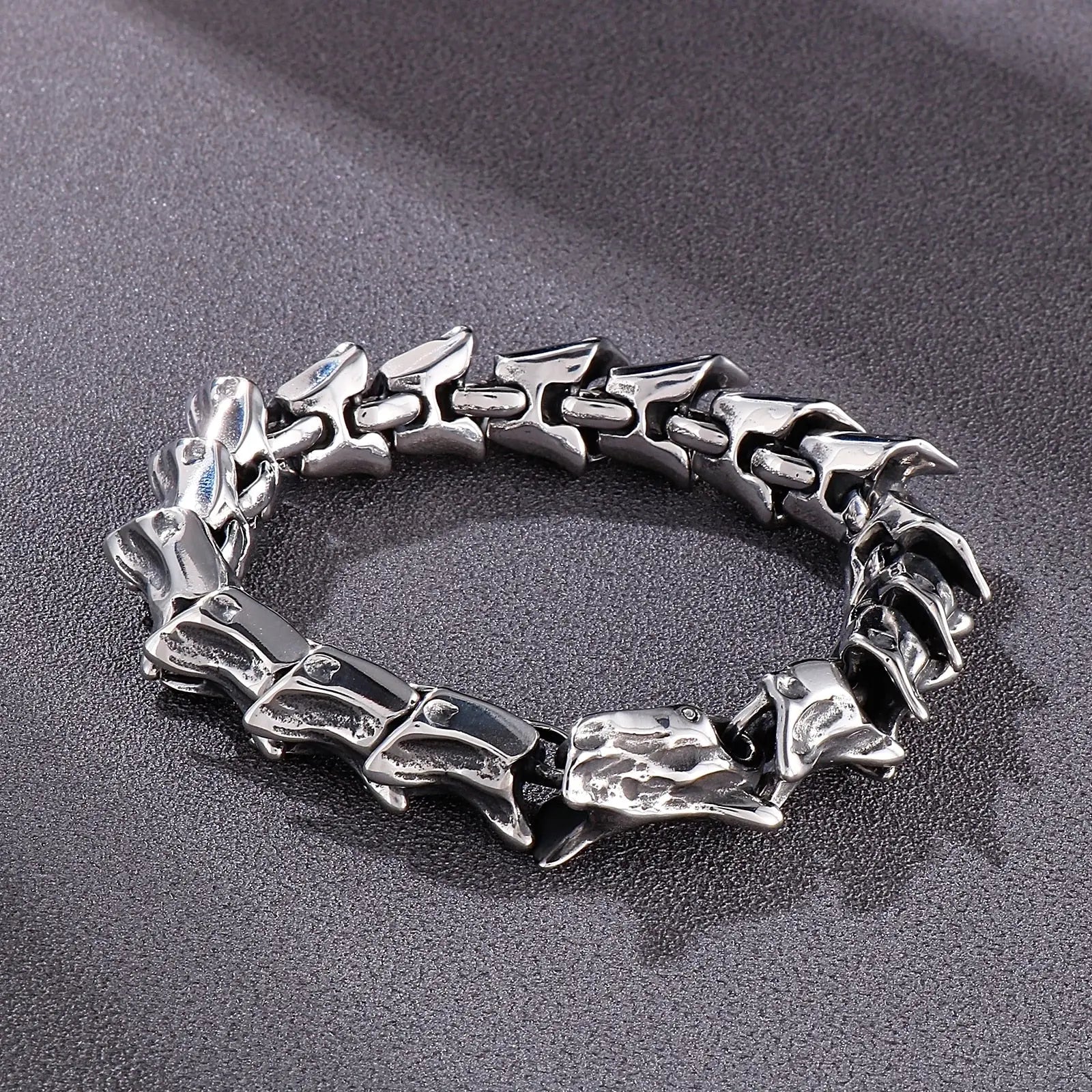 Draconic Spine Dragon Bracelet - Large Heavy Stainless Steel Bracelet