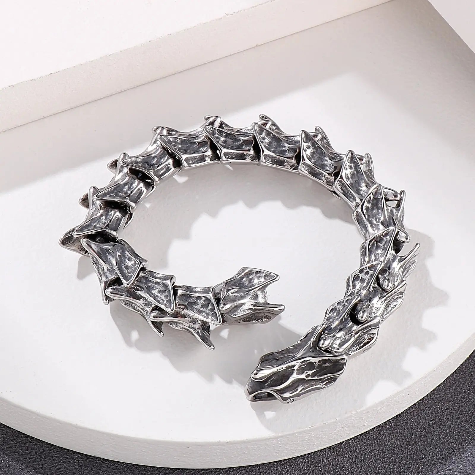 Draconic Spine Dragon Bracelet - Large Heavy Stainless Steel Bracelet