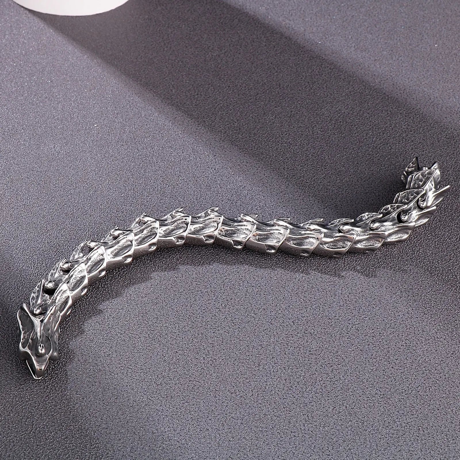 Draconic Spine Dragon Bracelet - Large Heavy Stainless Steel Bracelet