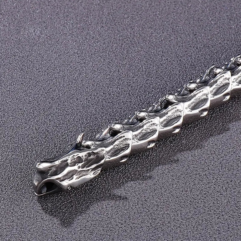 Draconic Spine Dragon Bracelet - Large Heavy Stainless Steel Bracelet