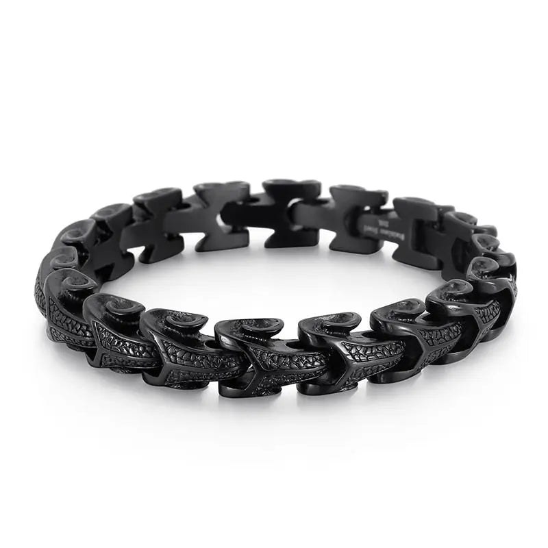 Dragon Scale Dragon Bracelet - Large Stainless Steel Viking Bracelet For Men