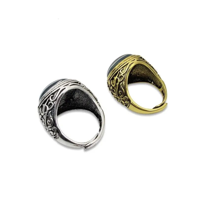 Evil Dragon Eye Ring - Adjustable Medieval Signet Gothic Ring