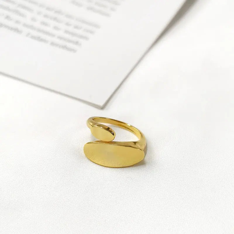 Ladies Geometric Minimal Stacking Ring   - Open, Adjustable, Vintage Fashion Ring