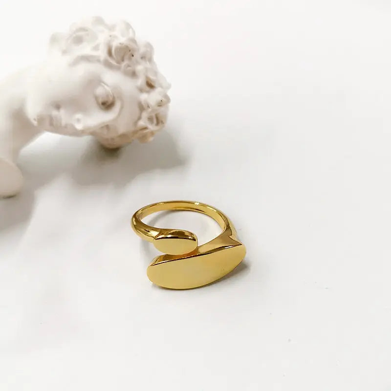 Ladies Geometric Minimal Stacking Ring   - Open, Adjustable, Vintage Fashion Ring