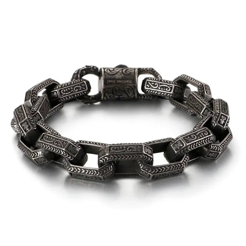 Viking Rune Bracelet - Vintage Stainless Steel Bracelet Viking Bracelet for Men