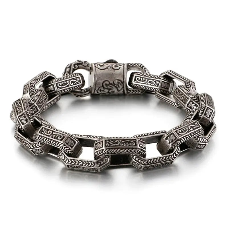 Viking Rune Bracelet - Vintage Stainless Steel Bracelet Viking Bracelet for Men