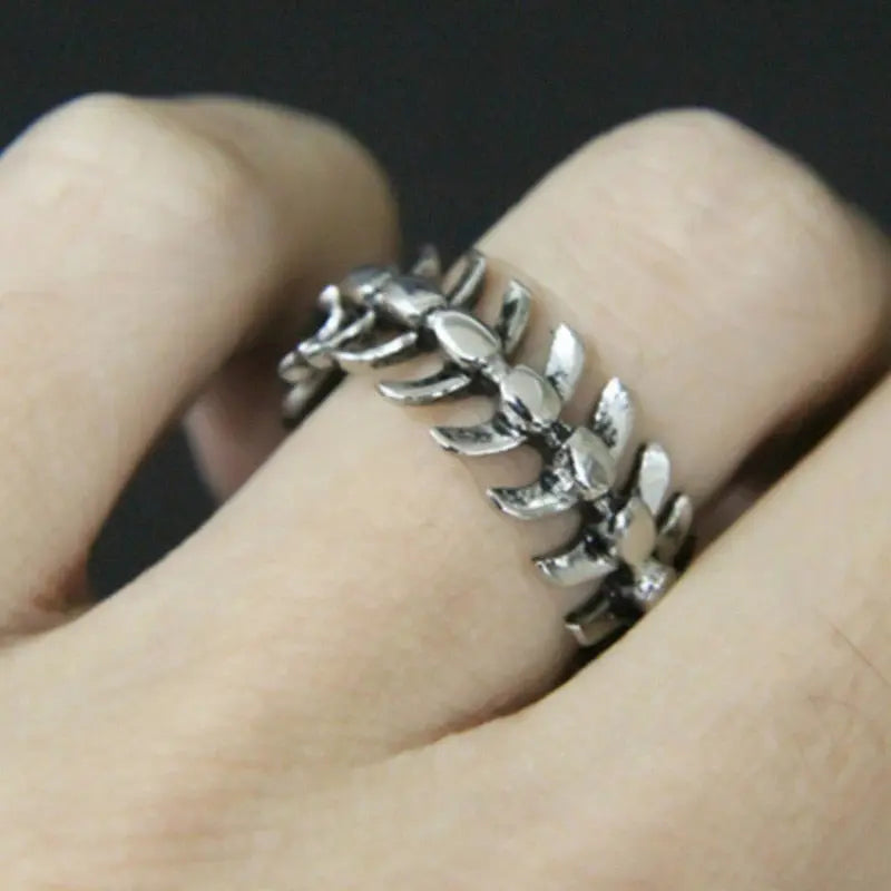 Vintage Dragon Spine Dragon Bone Ring - Open Adjustable Gothic Ring for Women and Men