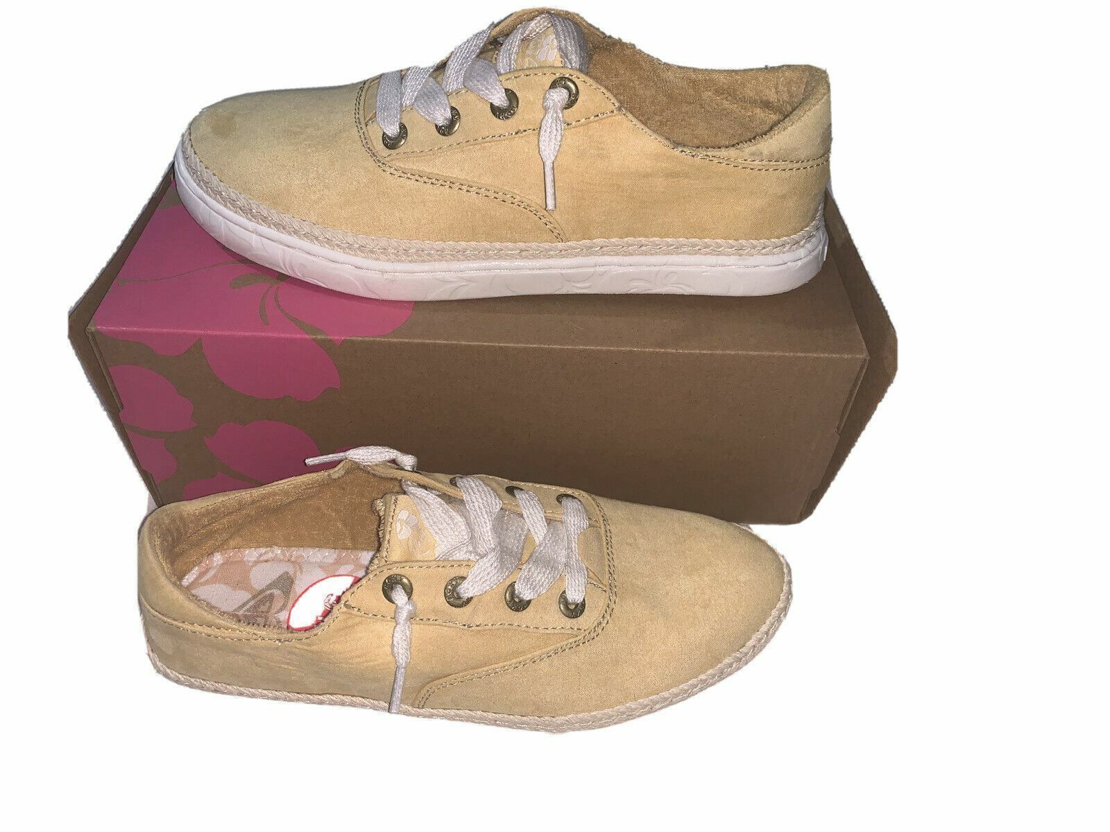 Roxy Talon Yellow Width-B Sneakers Low Top Shoe Soft Sz 7.5 New In box