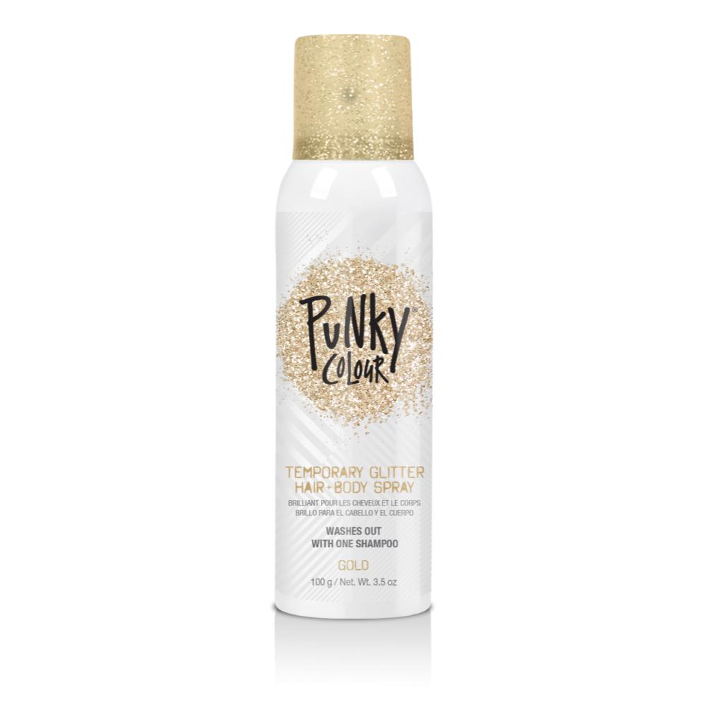 Punky Colour Temporary Hair and Body Gold Glitter Spray 3.5oz