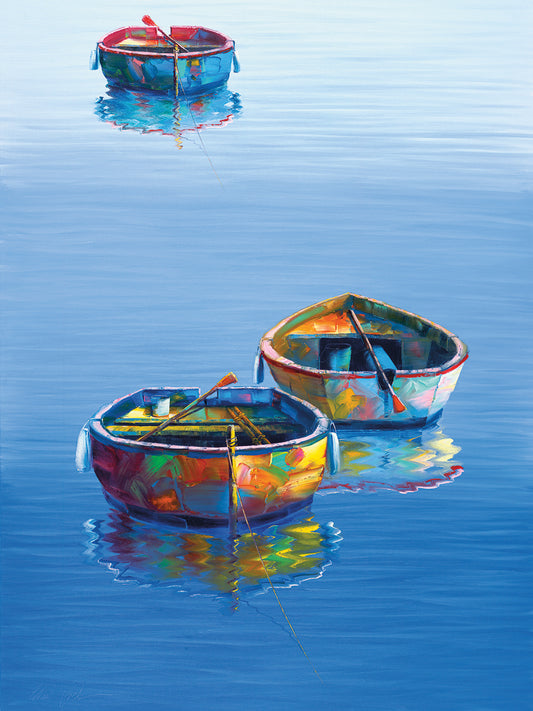 3 Boats Blue Verticals