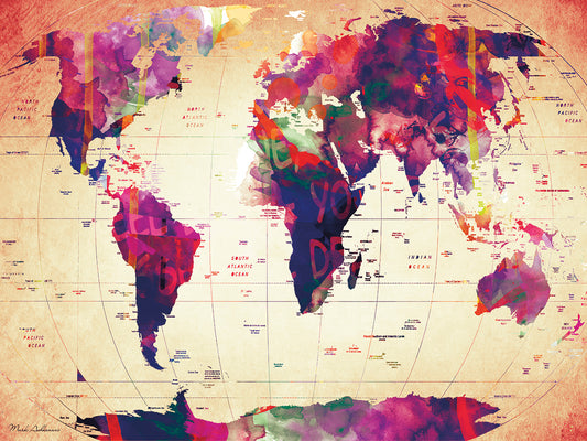 Map Of The World Vintage