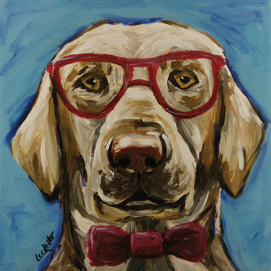 Yellow Lab With Glasses