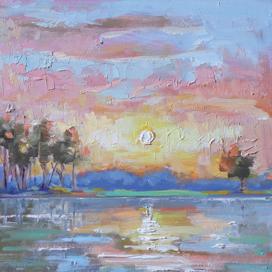At the River by Jennifer Stottle Taylor - highest quality handcrafted wall art work on large canvas & framed canvas prints