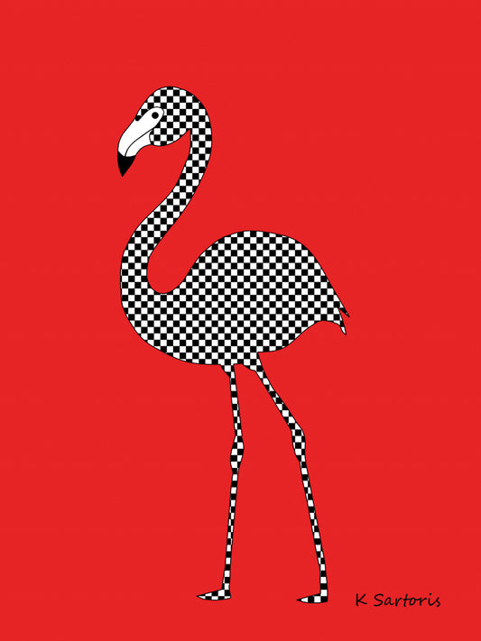 Checkerboard Flamingo
