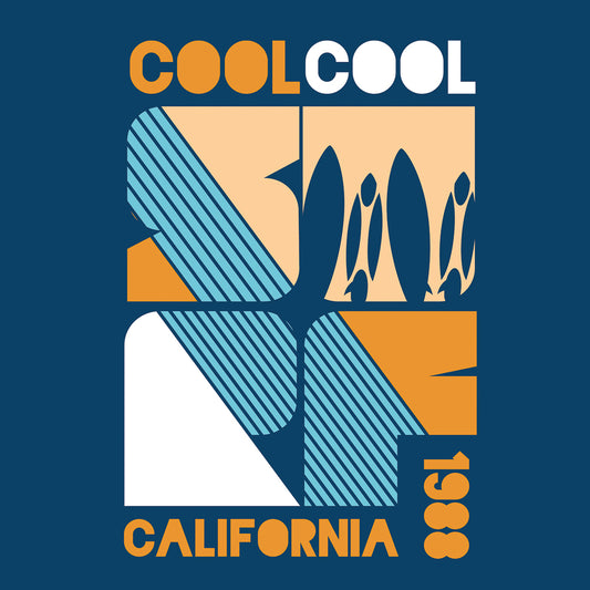 Cool Cali Surf Retro Poster