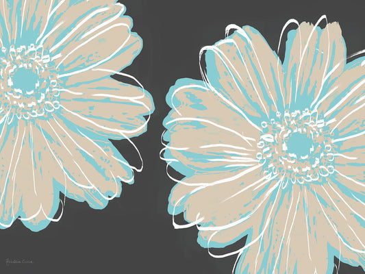 Flower Pop Sketch IX-Charcoal BG
