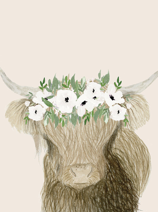 Floral Crown Cow