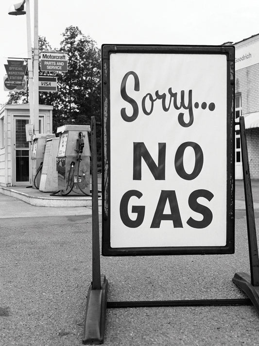 Sorry No Gas Sign