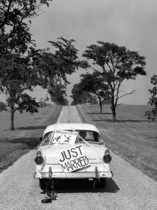 Vintage Just Married Ford