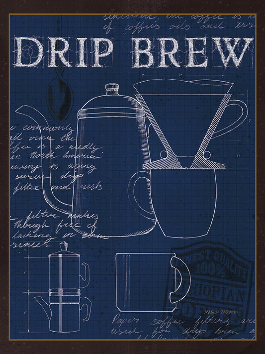Coffee Blueprint III Indigo