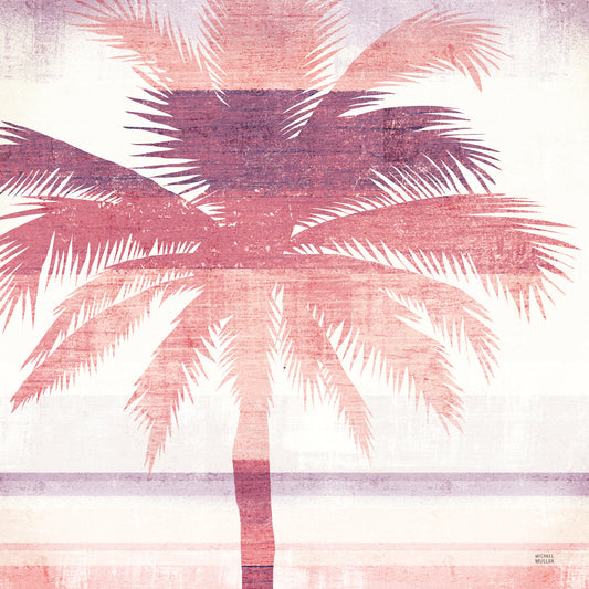 Beachscape Palms II Pink Purple