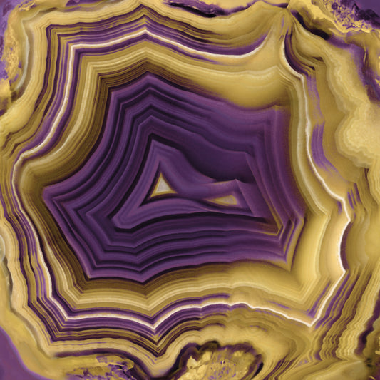 Agate in Purple & Gold II