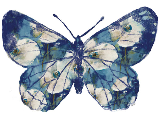 Floral Indigo Butterfly