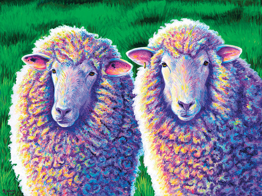 Two Colorful Sheep