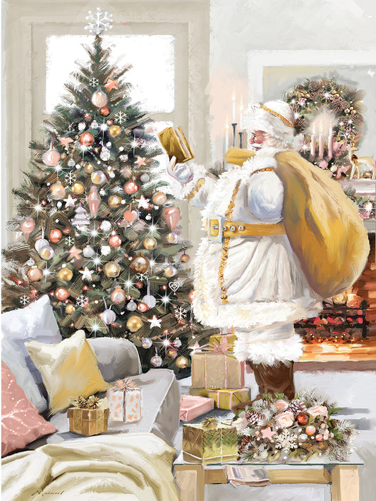 Santa In White Checking List