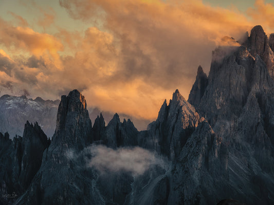 Dramatic Sunset in the Dolomites