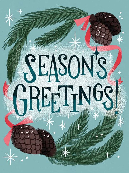 Seasons Greet Greetings Pinecones