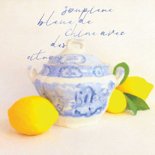 China Bleu Series Cup Soup Tureen with Lemons 24x24