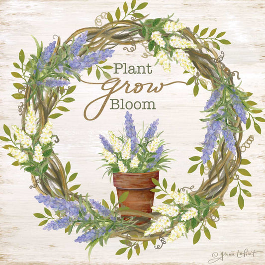 Plant, Grow, Bloom Wreath