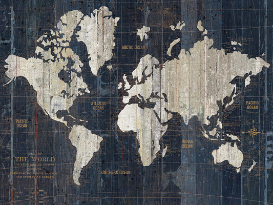 Old World Map Blue v2