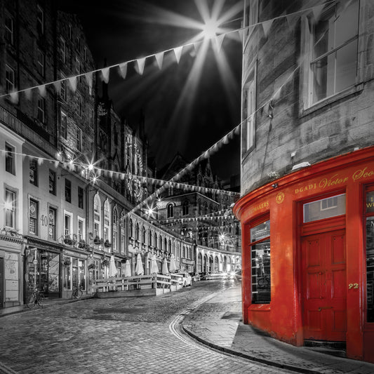 Charming evening impression at West Bow, Victoria Street - Colorkey