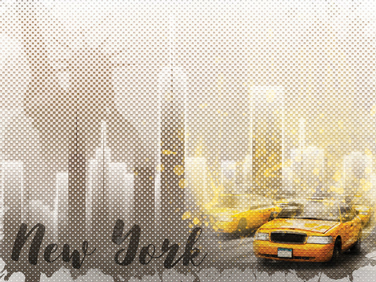 Graphic Art NEW YORK Mix No. 6 | brown and yellow