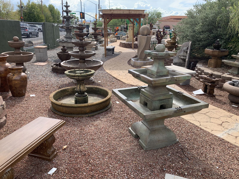 Figure 6: Outdoor fountains are made from different materials