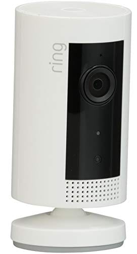 Ring Indoor Cam, Compact Plug-In HD security camera with two-way talk, Works with Alexa - White