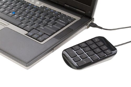 Targus Numeric Keypad with USB Port Connector, True Plug-and-Play Device, Connects with Laptop, Desktop and Other Devices, Black (AKP10US) Black/gray